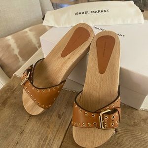 Isabel Marant Jaso Slide Sandal in Natural
